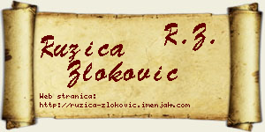 Ružica Zloković vizit kartica